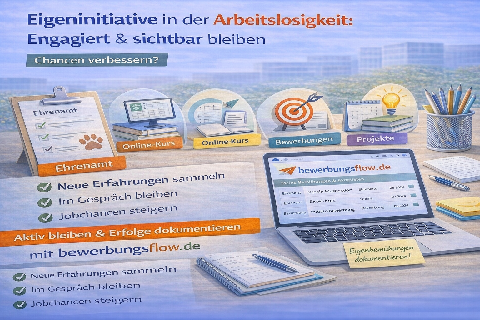 Eigeninitiative während der Arbeitslosigkeit – so stärkst du deine Chancen