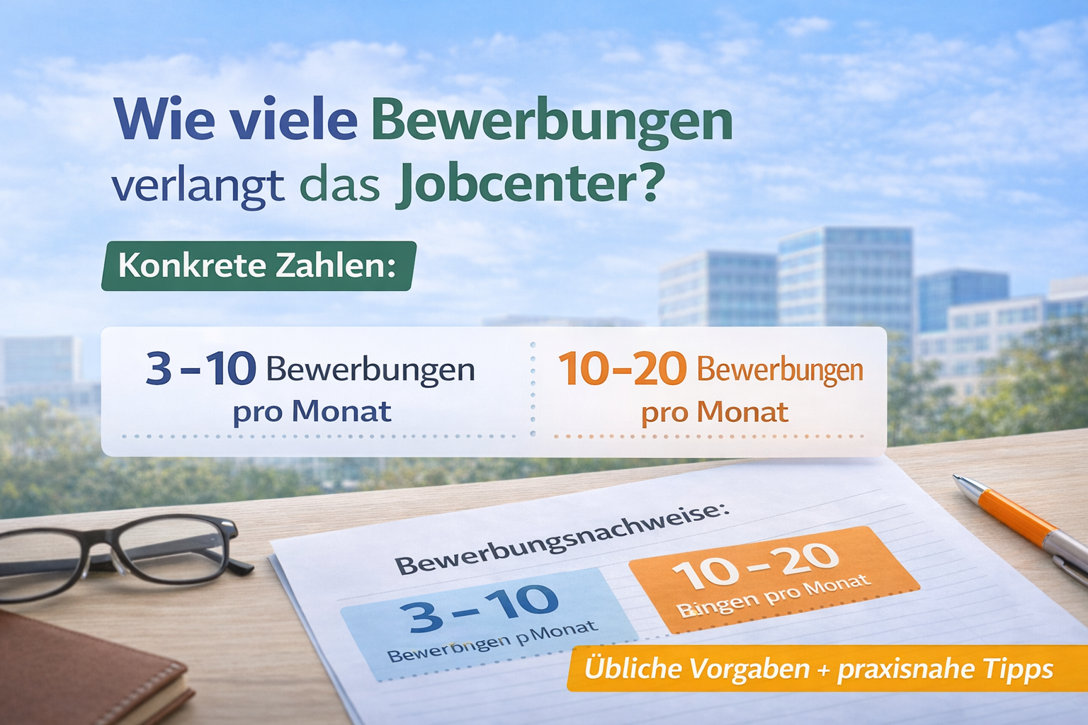 Wie viele Bewerbungen muss man beim Jobcenter nachweisen?