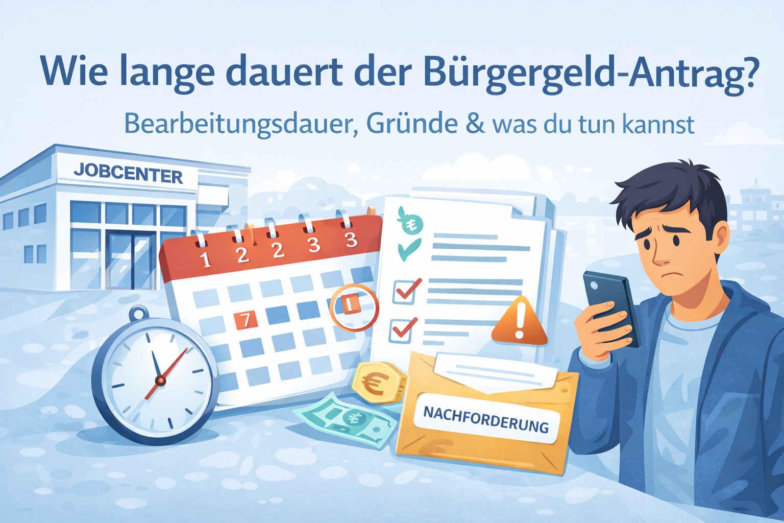 Wie lange dauert die Bearbeitung vom Bürgergeld-Antrag? Dauer, Gründe & was du tun kannst