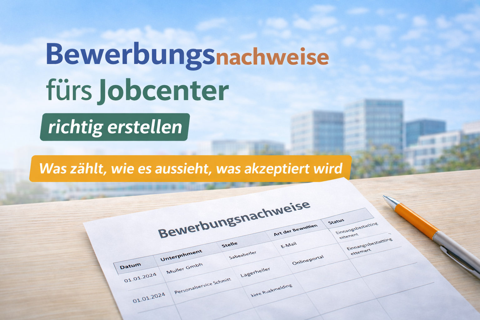 Bewerbungsnachweise fürs Jobcenter – was wirklich verlangt wird